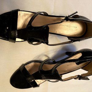 Black Snakeskin Sandal